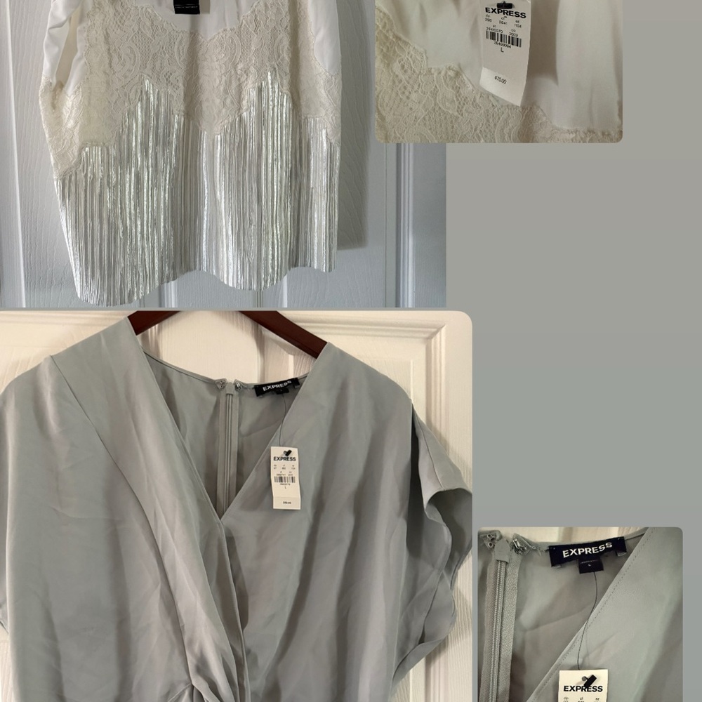 2 New Express Blouses Size Large